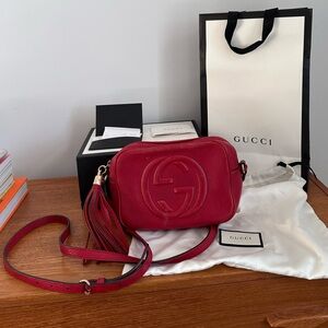 Gucci Red Soho Disco Crossbody Bag